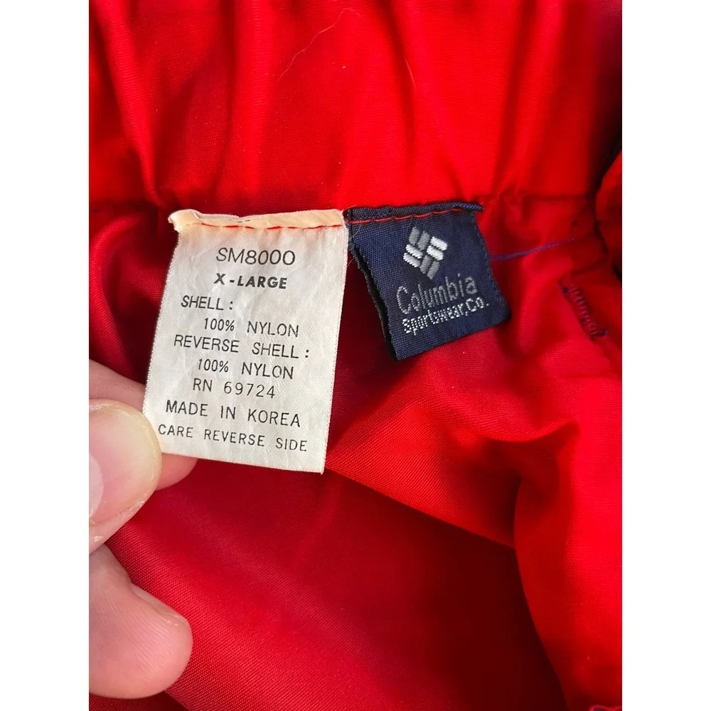 Columbia Ski Pants Sz XL Waterproof Blue / Red‎ Reversible / Snowboard Unisex
